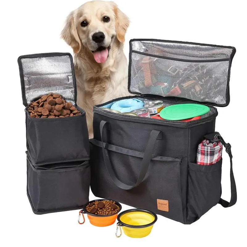 

Pet Travel Bag Portable Pet Supply Storage Organizer Case Set Pet Supplies Storing Crate For Pet Owners Caregivers Sitters