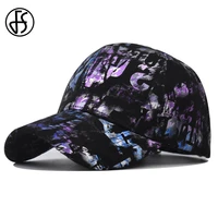 fs 2022 brand colorful gradient graffiti women designer baseball cap summer streetwear hip hop face caps for men gorras hombre
