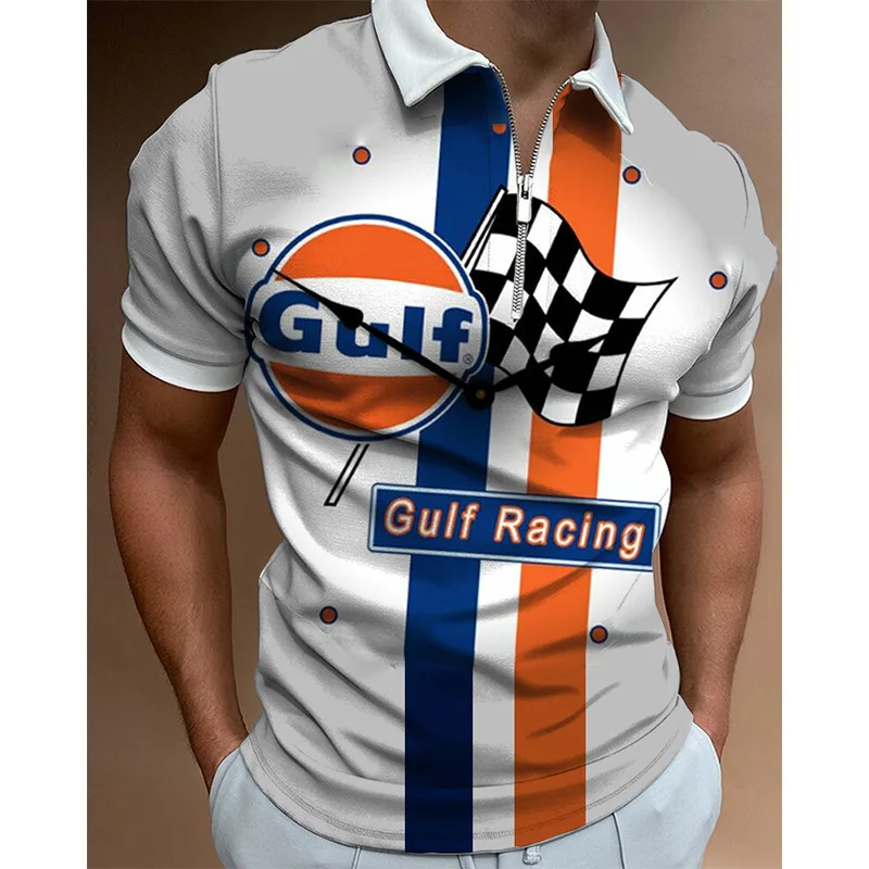 Новинка 2022 Летняя мужская рубашка-поло с надписью цвет брендовая одежда коротким