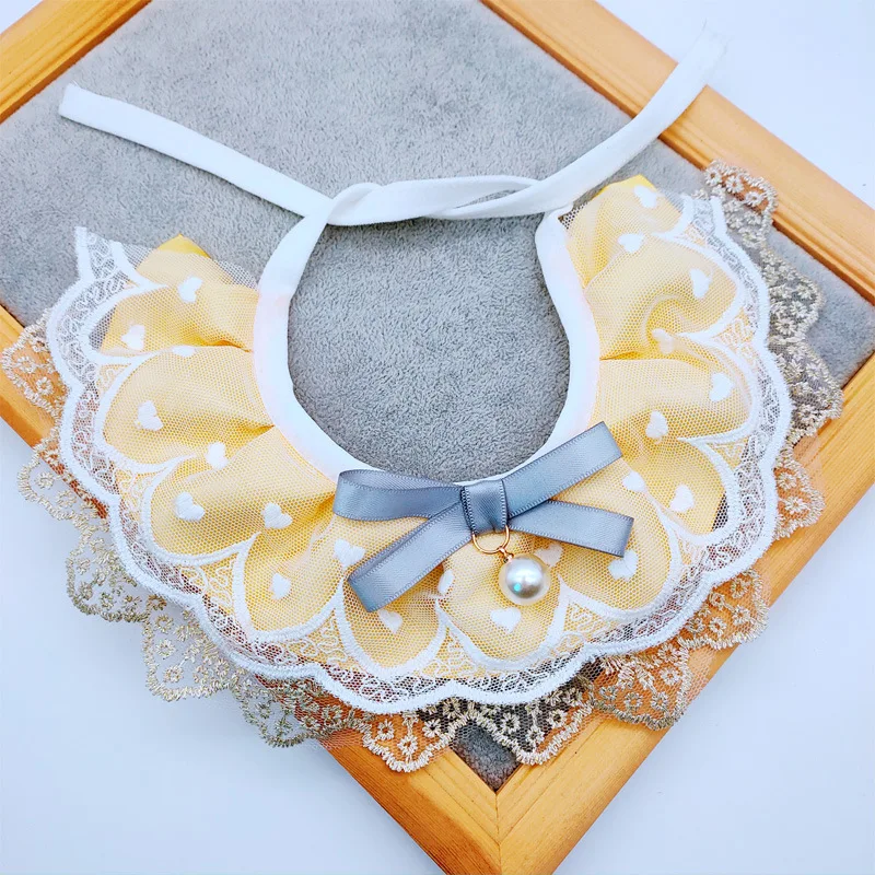 

Ошейник для кошек, собак, Лолита, ошейник, шарф для домашних животных, котят, кружево, нестабильный цветок, ожерелье для кошек, фото, шейный пл...