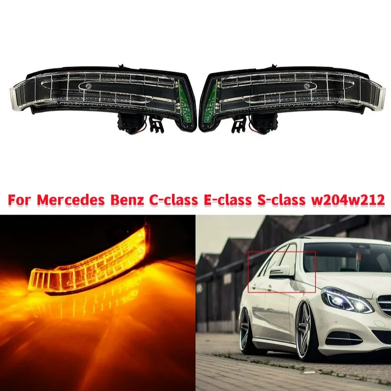 

1/2 Pcs Side Rearview Mirror Light Wing Mirror LED Indicator Light Turn Lamp for Mercedes Benz C-class E-class S-class w204w212