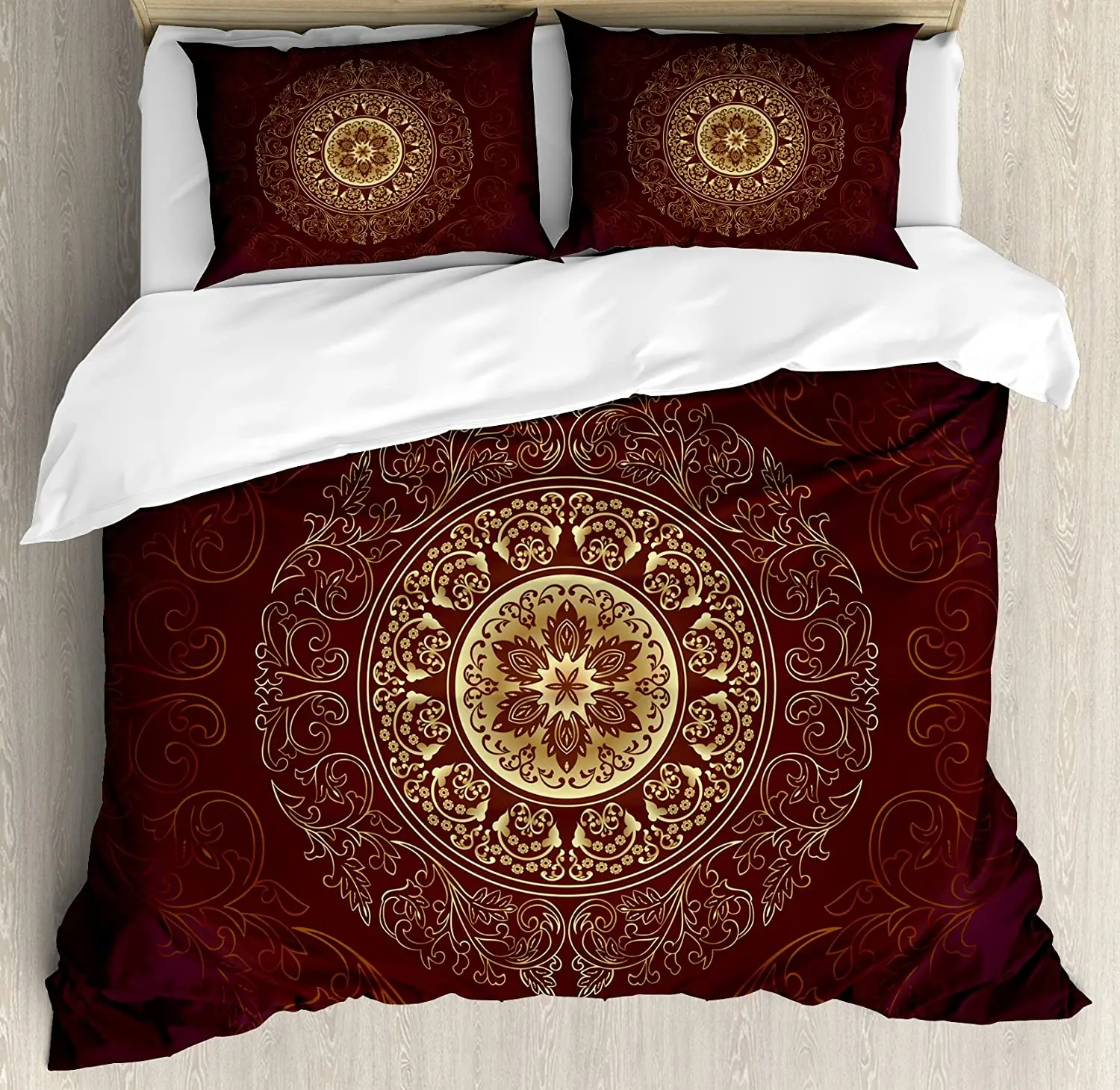

Mandala Bedding Set For Bedroom Bed Home Ethnic Tribal Asian Culture Vintage Floral Duvet Cover Quilt Cover And Pillowcase