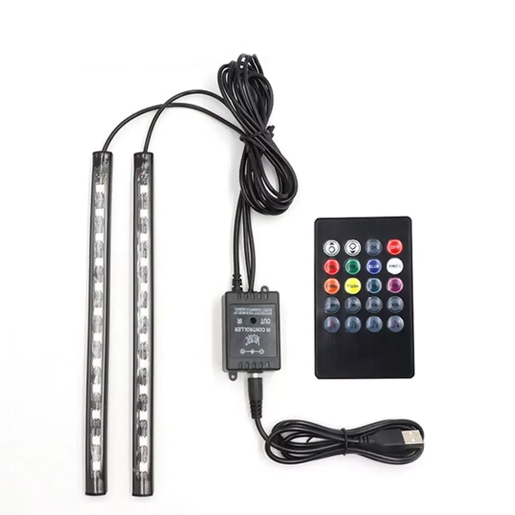 

Led Car Foot Ambient Light With USB Cigarette Lighter Backlight Music Control App RGB Auto Interior Decorative Atmosphere Lights