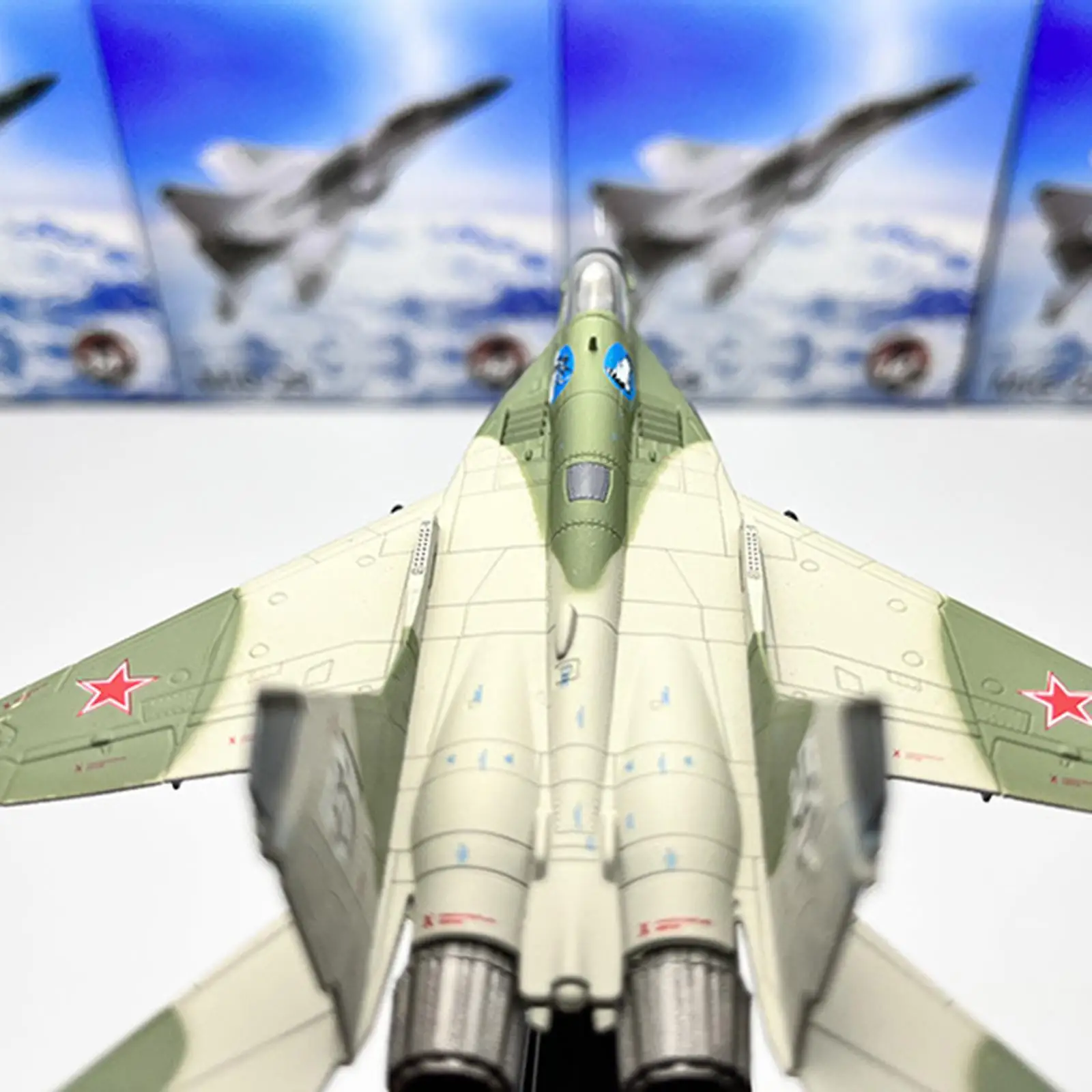 Масштабная модель истребителя МиГ-29 Фулкрум 1:100, литая под давлением, подарок для взрослых, коллекционная модель самолета (art.: 3920dcae35805) - 3920dcae35805