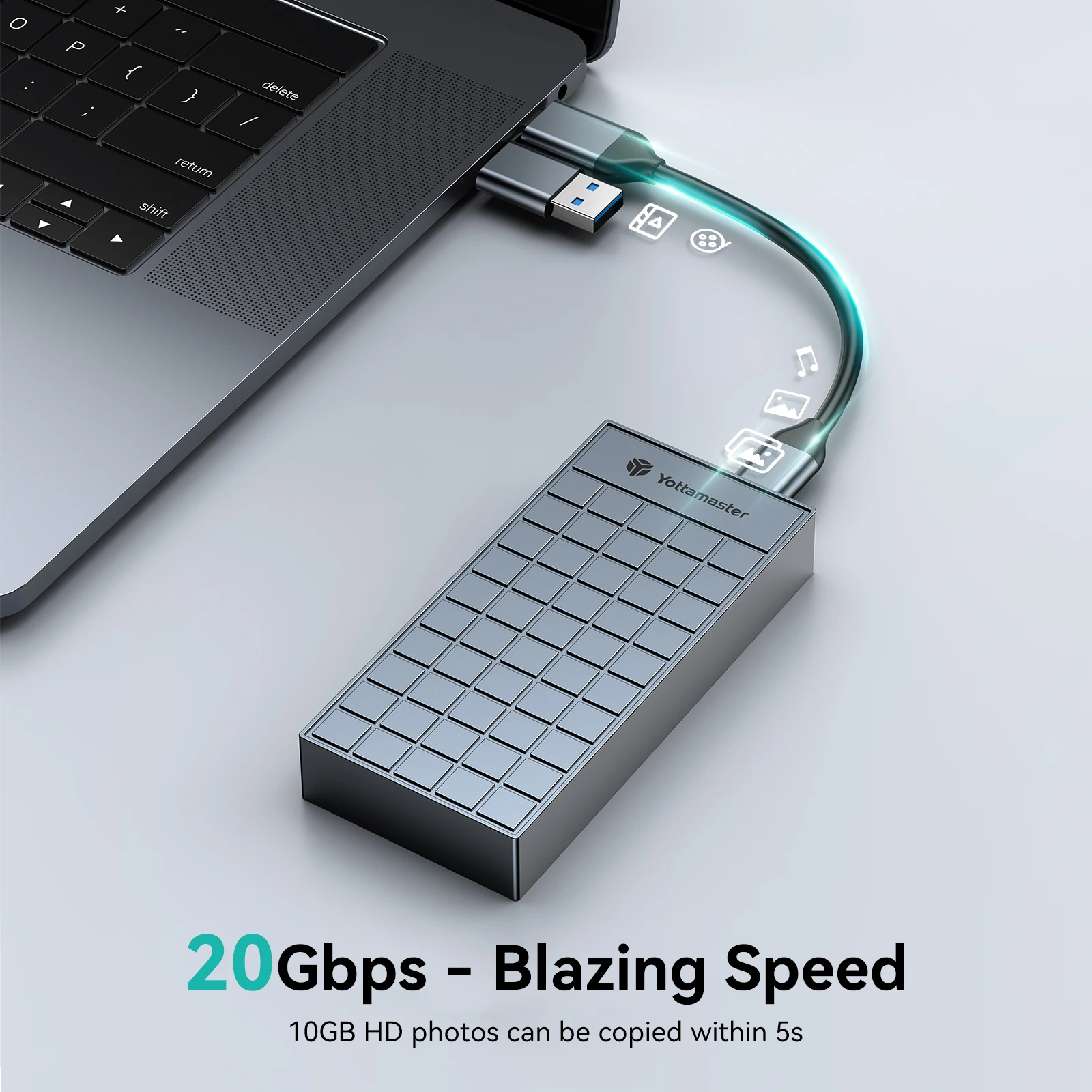 

Yottamaster 20 Гбит/с M.2 NVMe корпус высокоскоростной внешний жесткий диск SSD Внешний жесткий диск чехол USB 3.2 Type C M2 коробка для хранения для ПК ноутбука