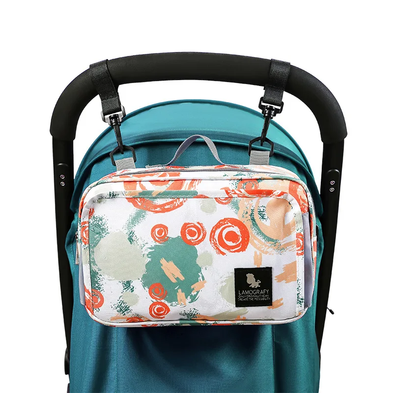 

Stroller Hanging Bag Storage Multifunctional Mummy Portable Large Capacity Travel with Diaper Pad for Outdoor
