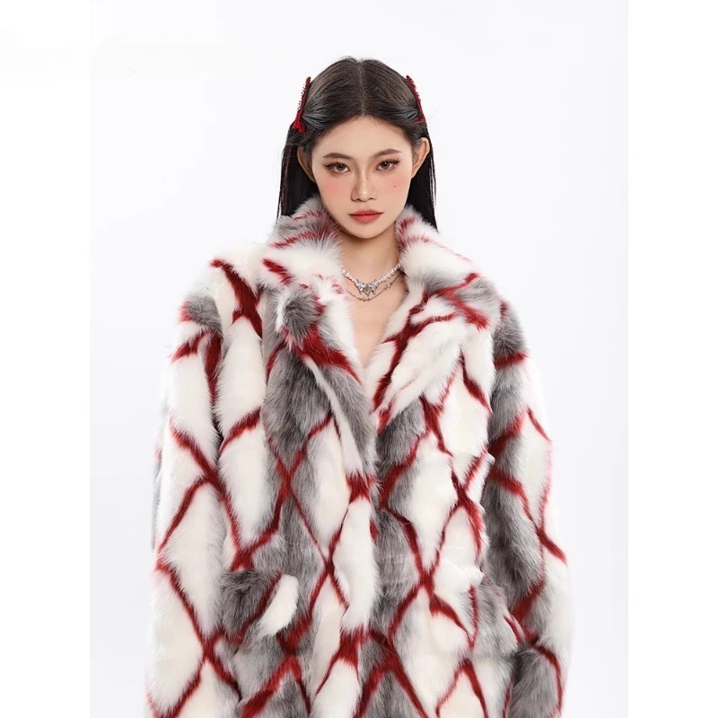 

Autumn and Winter Fur Artificial Mink Coat Fur Celebrity Spicy Girl Fur Coat Women Thickened Warm Free Shipping