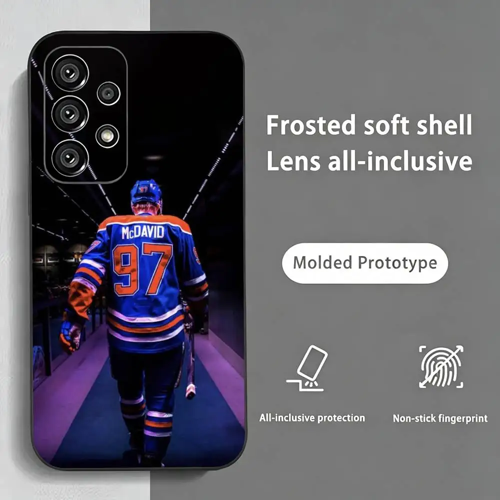 Фото Чехол для телефона с изображением Коннора Макдэвида (хоккей) для Samsung S25, S24, S21, S22, S23, S30, Ultra, S20, Plus, Fe, Lite, Note, 10, черный чехол №4