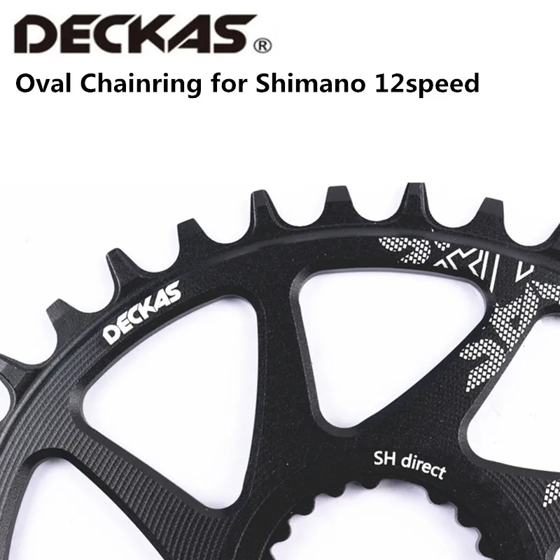 DECKAS 1X12 Speed Round Oval Chainring For shimano M6100 M7100 M8100 M9100 Crankset MTB Bike Bicycle Center Lock 30T 32T 34T 36T