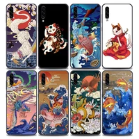 myth legend art cat fox fish case for samsung galaxy a50 a50s a70 a30 s a10 a20 a40 a80 a7 a9 2018 soft phone cover cases