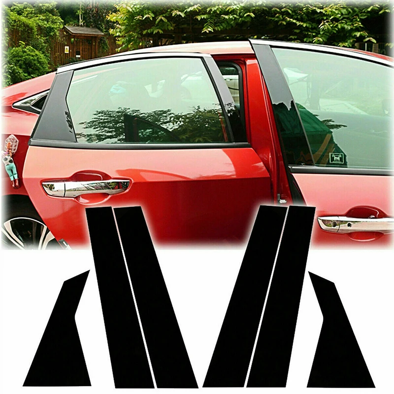 

6 шт. столбики для автомобильных окон Honda Civic Sedan 2016 2017 2018 2019 2020 отделка двери переводные наклейки декоративные наклейки