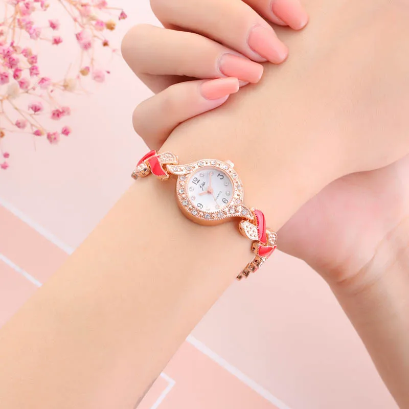 2023 New Hot Selling Creative Colorful Steel Band Simple Digital Women's Quartz Watch Girlfriend Fashion Exquisite Gift
