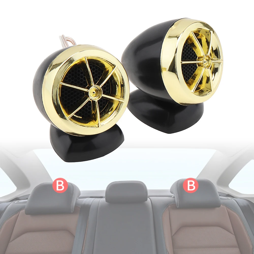 

2pcs Universal 1200W Car Speaker Dome Tweeter Sound Vehicle Auto Music Stereo Modified Loud Speakers - 3 Color Optional