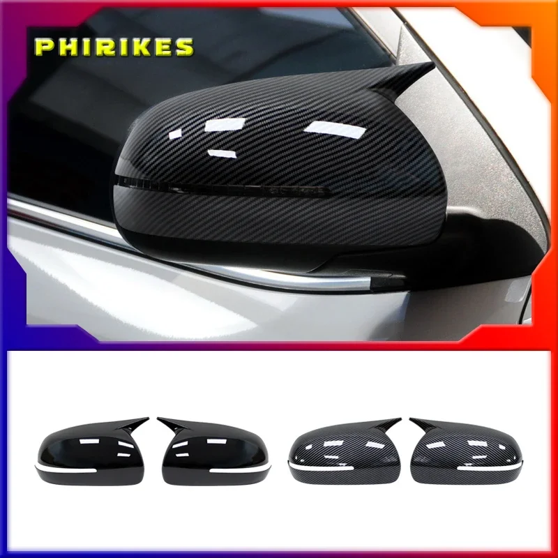 

Car Rearview Mirror Cover Trim Rearview Mirror Cap Housing Sticker Decoration For Kia Forte K3 Cerato 2010-2018 ABS Carbon Fiber