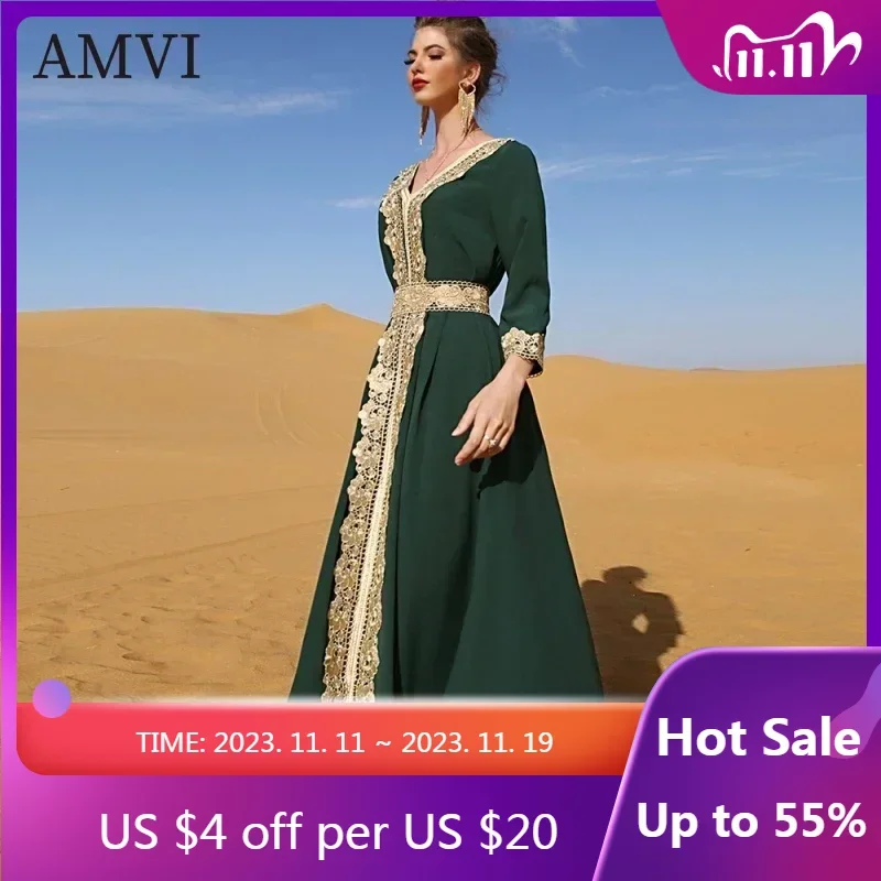 

Woman Dresses Vintage Dress Elegant Bodycon Middle East Clothing Embroidery Lace Gown Muslim Dresses Fashion Skirts Solid Robe