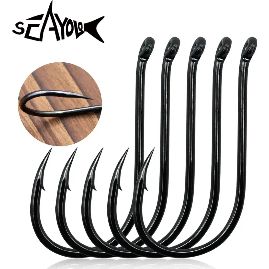 Sea.YoLo 50 шт. крючок для ловли карпа морской колючий хвостовик клюв червь острые