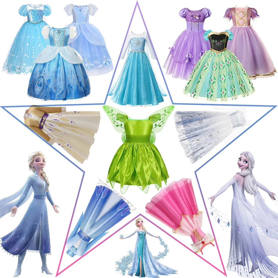 Детское платье принцессы Холодное сердце 2 Эльзы из мультфильма Диснеевские на