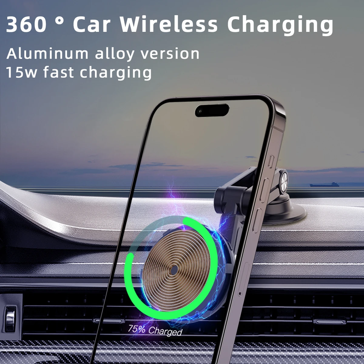 Новинка вращающийся на 360 ° Автомобильный держатель для телефона с беспроводной зарядкой Magsafe держатель для телефона для Iphone Xiaomi чехлы для телефонов смартфонов