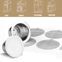 steel for nespresso coffee capsule with disposible foils seals easy clean reusable cup body