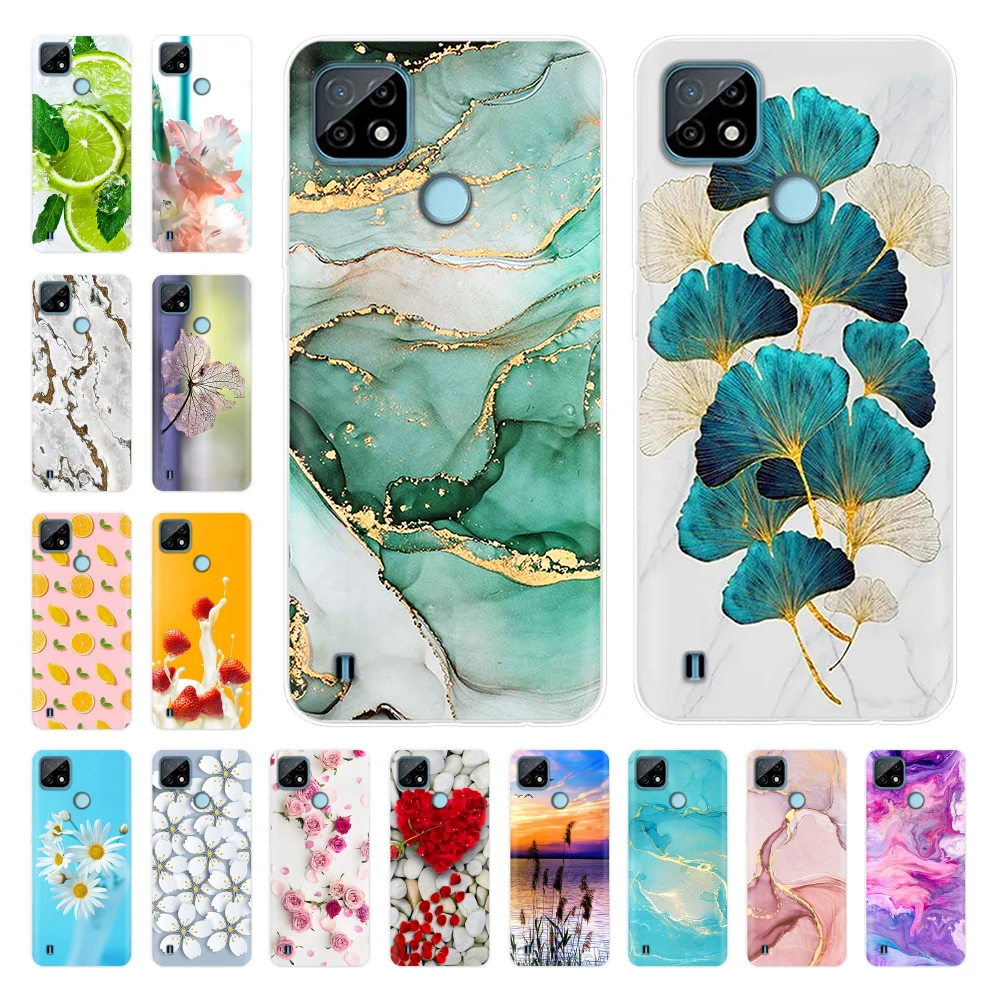 

For Realme C21 C21Y Case Realme C25 C25Y Painted Soft Clear Phone Case For Oppo Realme C21 C25s Silicone TPU Back Cover Fundas