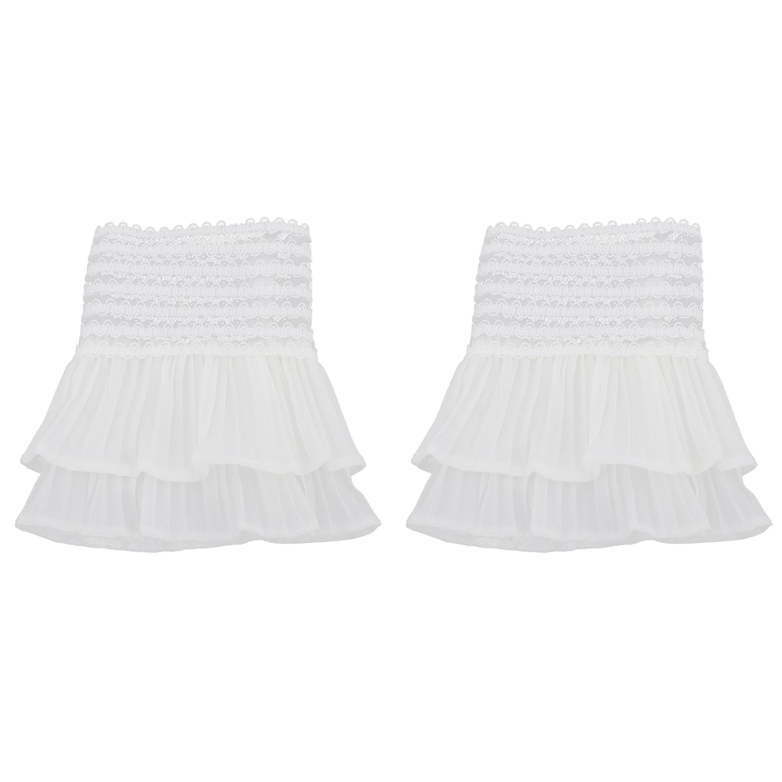 

1 Pair Fake Wrist Cuffs Lace Wrist Cuffs Detachable Sleeves Layered Lace Cuff