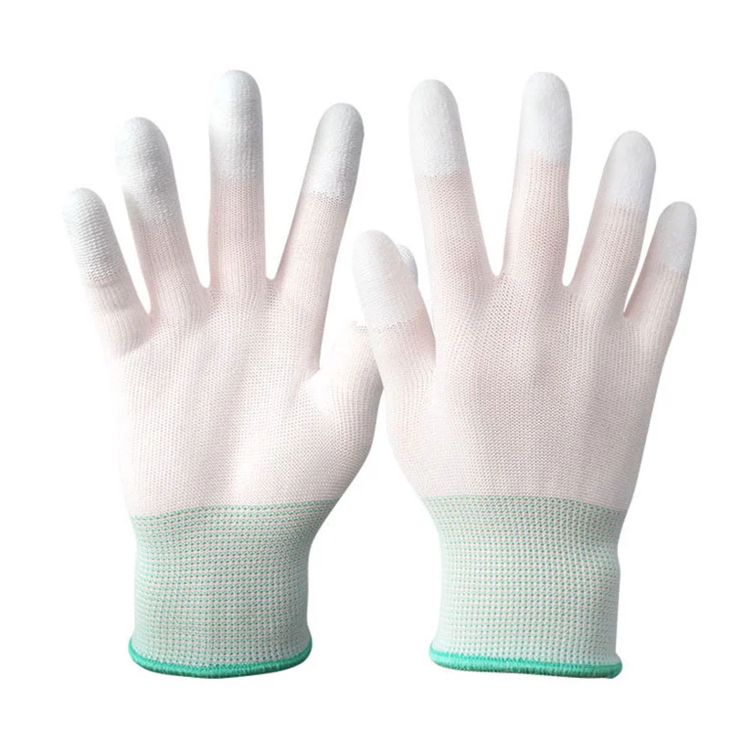 

1/2/5Pair PU Finger Coated Antistatic Gloves Anti Static ESD Electronic Working Gloves Finger PC Antiskid For Finger Protection