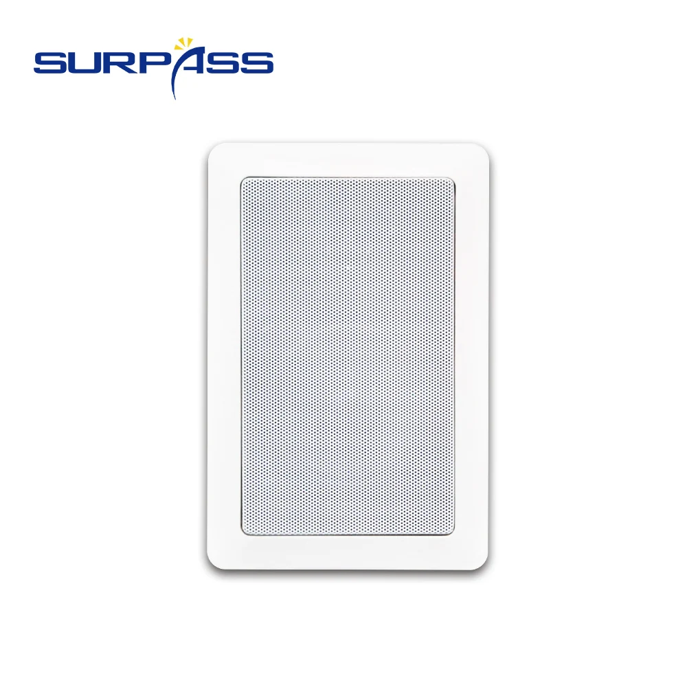 Enlarge 4 Inch Rectangle Enchased Ceiling Speaker Dustproof Net Cover ABS Material Simple Installation Application In Subway Classroom