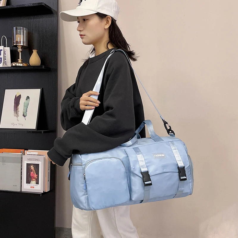 Large Capacity Korean Version Of The Fashion Travel Bag Female Backpack Trend Male Waterproof Luggage Storage Bag School Bag M12