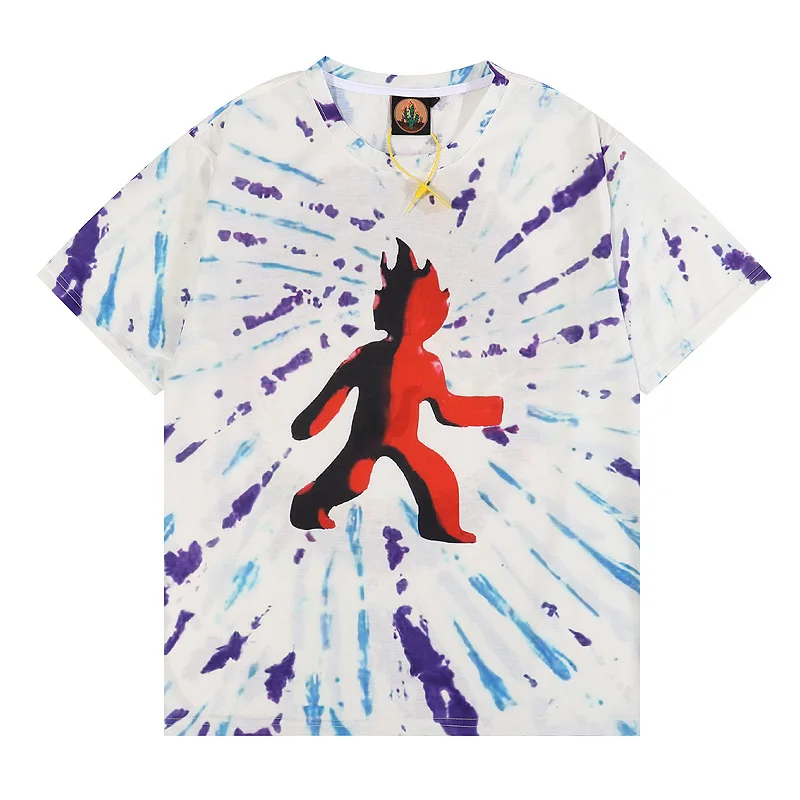 

Kanye West Hip Hop Travis Scott Astrofest StickMan Print Short Sleeve T-Shirts Man Woman Tie Dye Streetwear Oversized Tops Tees