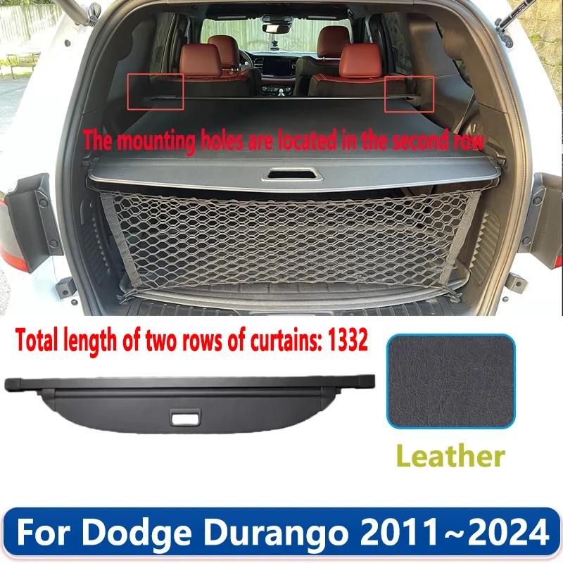 

Крышка багажника автомобиля для Dodge Durango 2011 ~ 2024 2015 2016 2018, защитный щит, задняя стойка, занавеска, перегородка, аксессуары для конфиденциальности