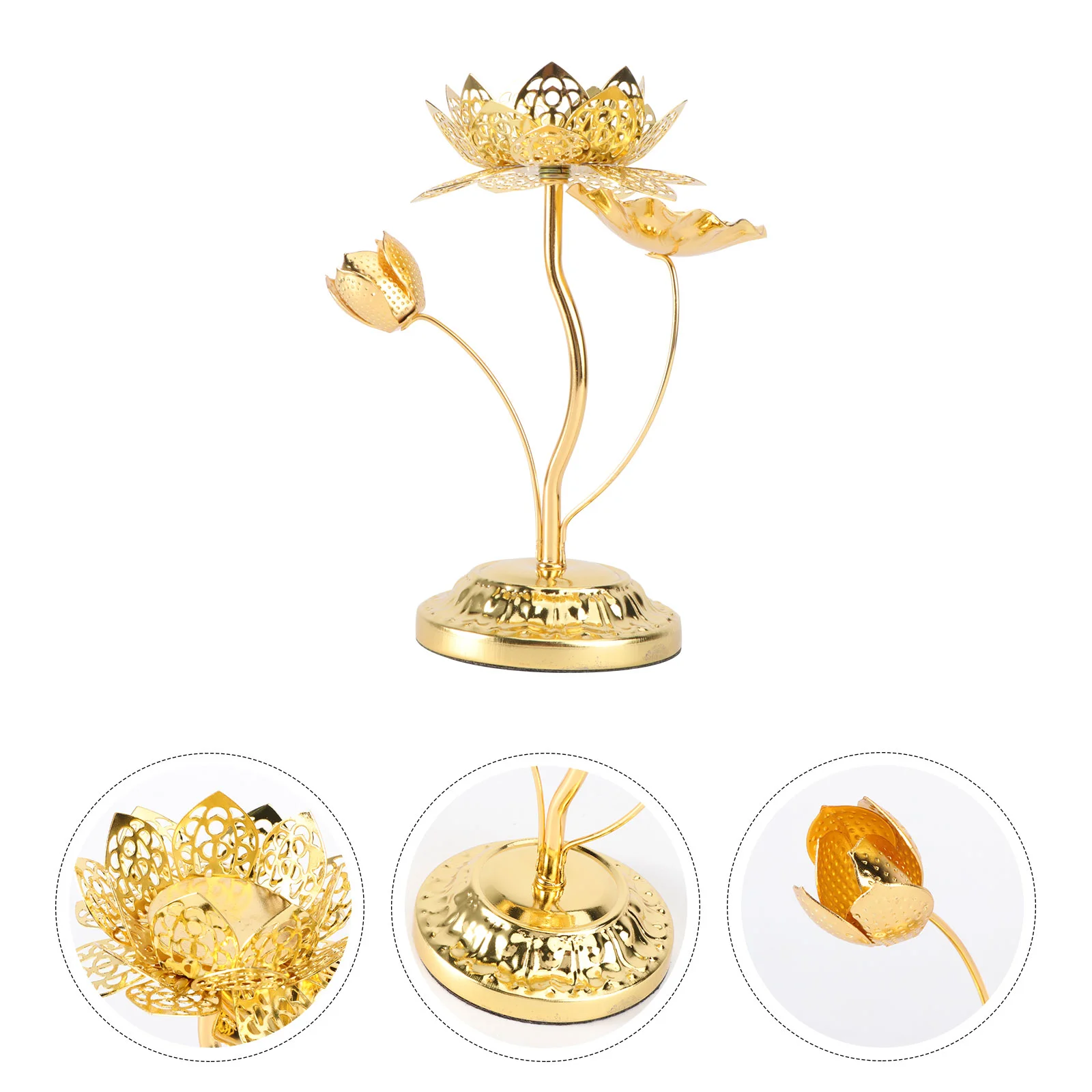 

Tea Light Holder Tall Lotus Lamp Lantern Decorative Creative Candlestick Stands