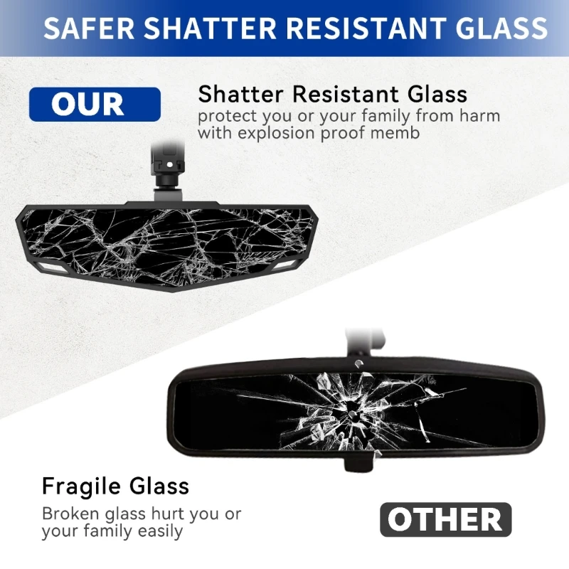 Боковое стекло UTV универсальное складное заднего вида для клубного автомобиля