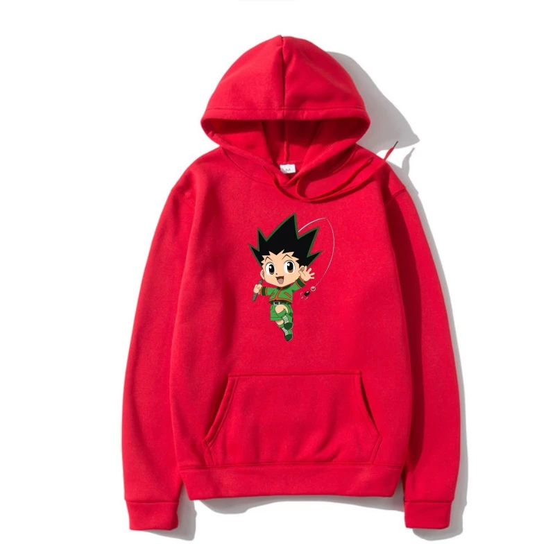 

Men SweatSweatshir Chibi Gon Freecss Hunter X Hunter Gon Freecss Outerwear Printed Outerwear Sweatshir Hoody Hoodys