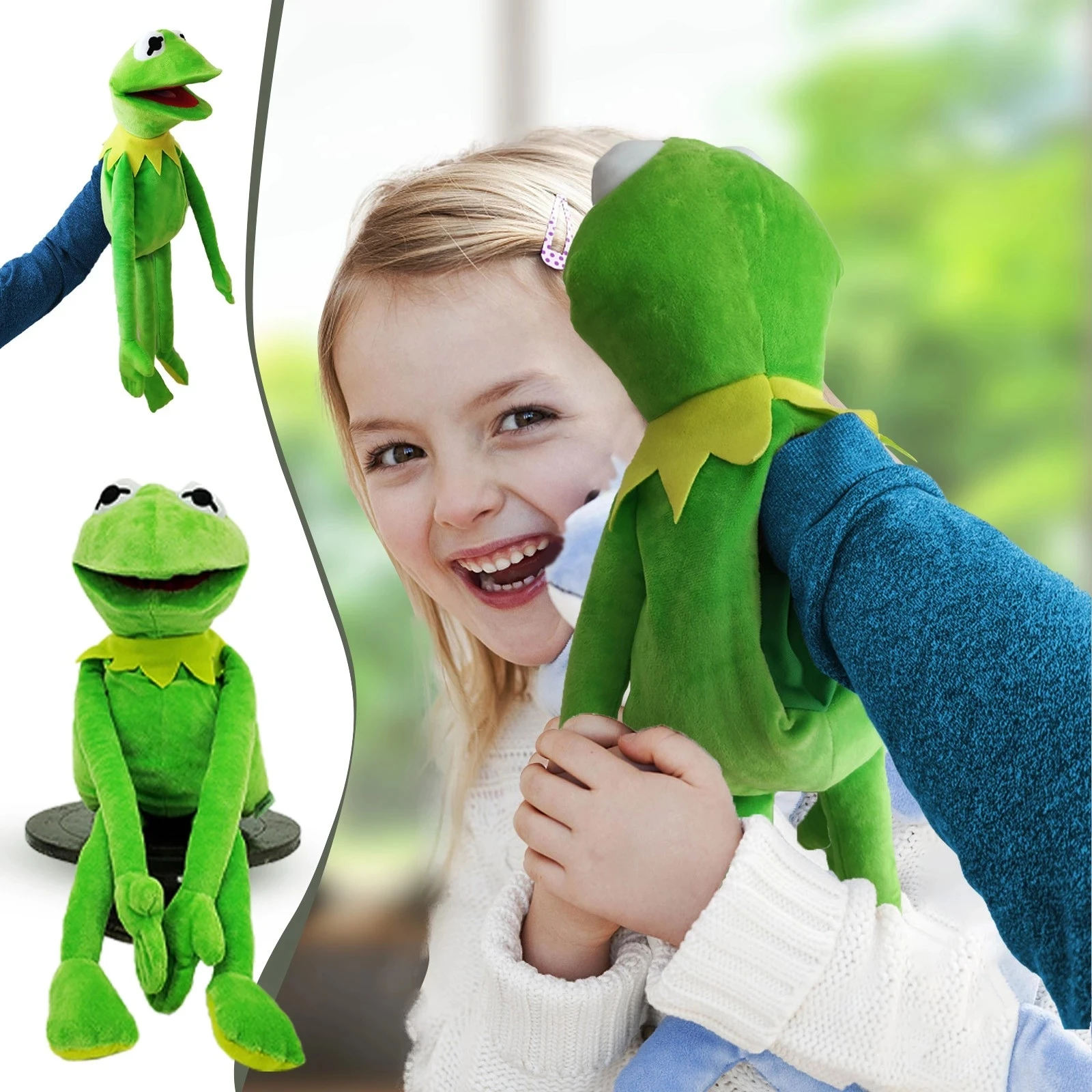 

40/60cm Kermit Plush Toy Kawaii Frogs Doll Stuffed Animal Soft Stuffed Toy Dropshipping Christmas Holiday Birthday Gift for Kids