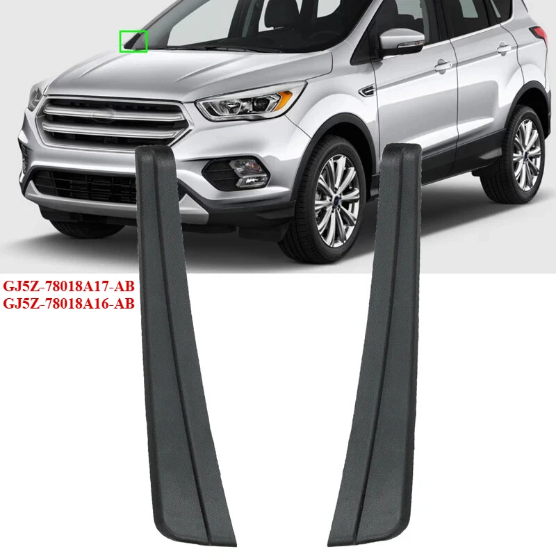 

Передняя левая и правая молдинг на лобовое стекло автомобиля для Ford Escape 2017-2019 GJ5Z-78018A17-AB, GJ5Z-78018A16-AB пластик черный