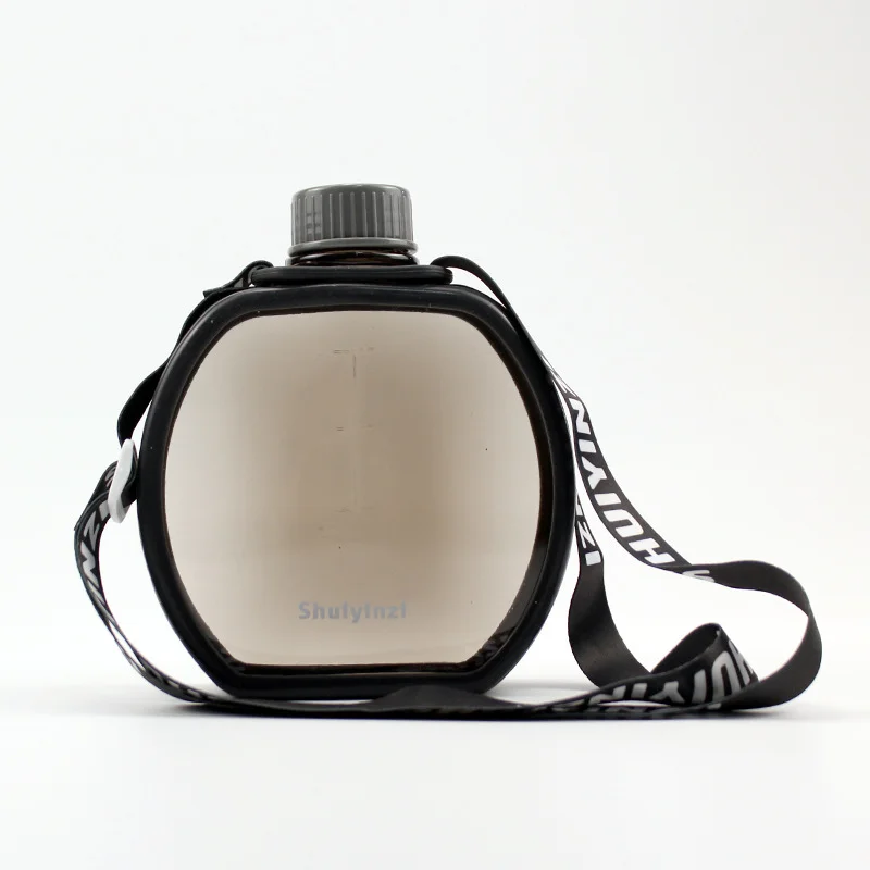 

Single Shoulder Carrying Sports Cup Modern Simple Single Layer Environmental Outdoor Portable Water Bottle with Lid for Children