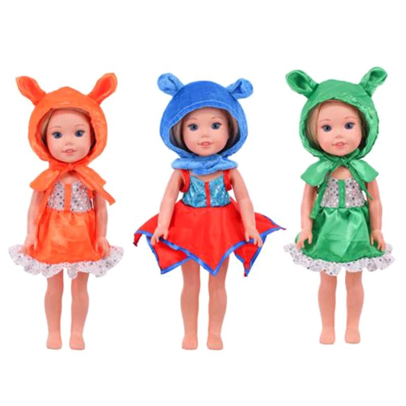 

14 inch Baby Doll Silicone Rubber Doll Accessories Dress Baby Girl Gifts