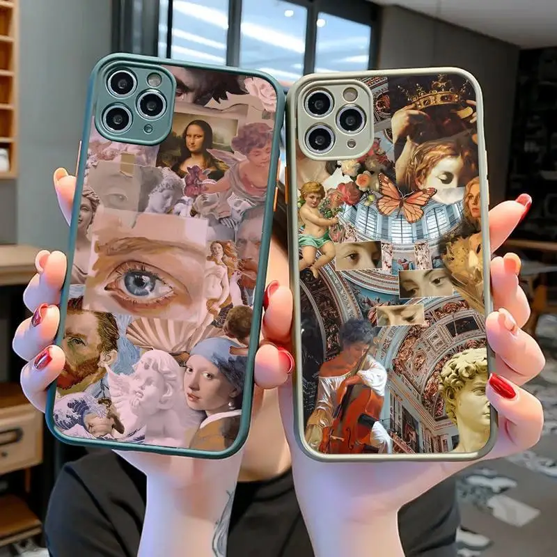 

Renaissance art Painting Phone Case for iPhone X XR XS 7 8 Plus 11 12 13 pro MAX 13mini Translucent Matte Case