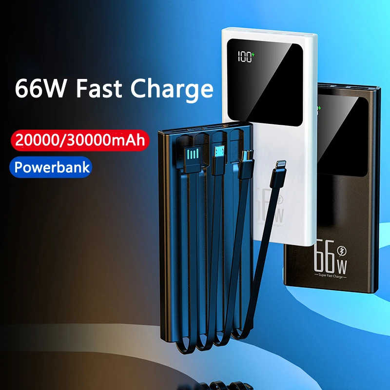 

Внешний аккумулятор, 66 Вт, 30000 мАч, для Huawei P40