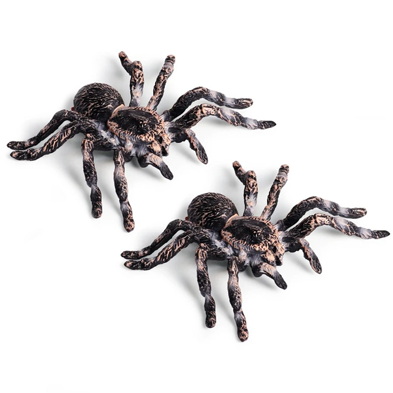 

2 шт. 9,5 см большой искусственный реалистичный паук фотоигрушка веселый Хэллоуин страшный реквизит