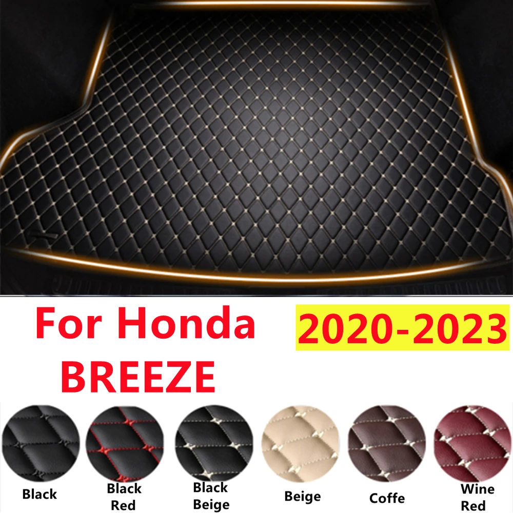 

SJ XPE Leather Car Trunk Mats Custom Fit For Honda BREEZE 2020 2021 2022 2023 ALL Weather Waterproof Cargo Liner Boot Carpets