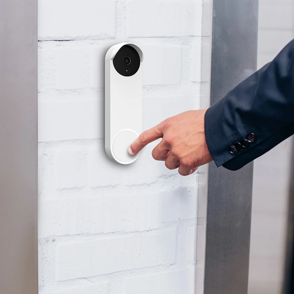 

Silicone Doorbell Protective Cover Drop-proof Smart Doorbell Cover Accessories Snow Proof for Google Nest Doorbell Wired 2nd Gen