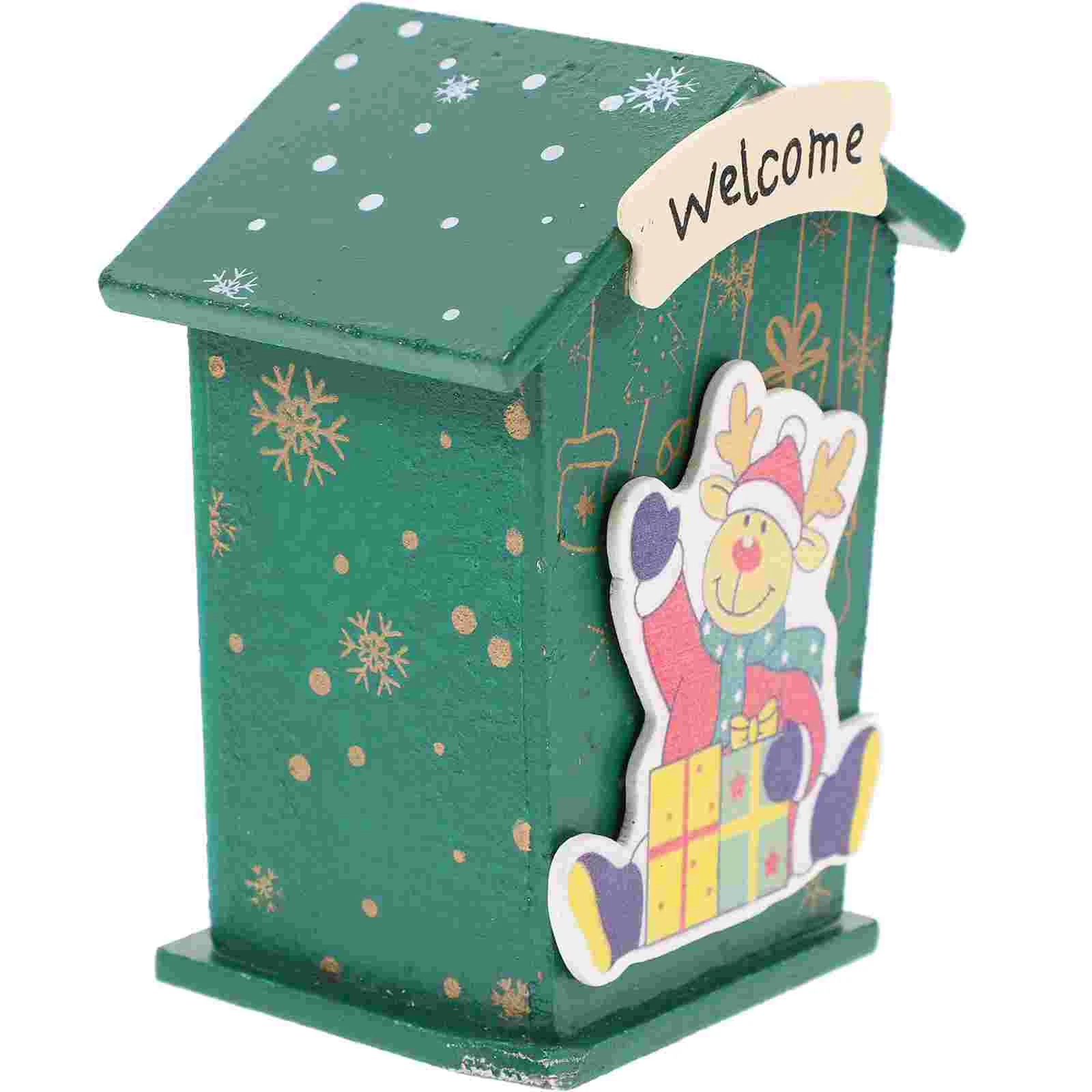 

Bankmoney Saving Box Christmas Year Cute Piggy Pot Container Change Wooden Jar Holiday New Cartoondesk Claus Santa Tin Case