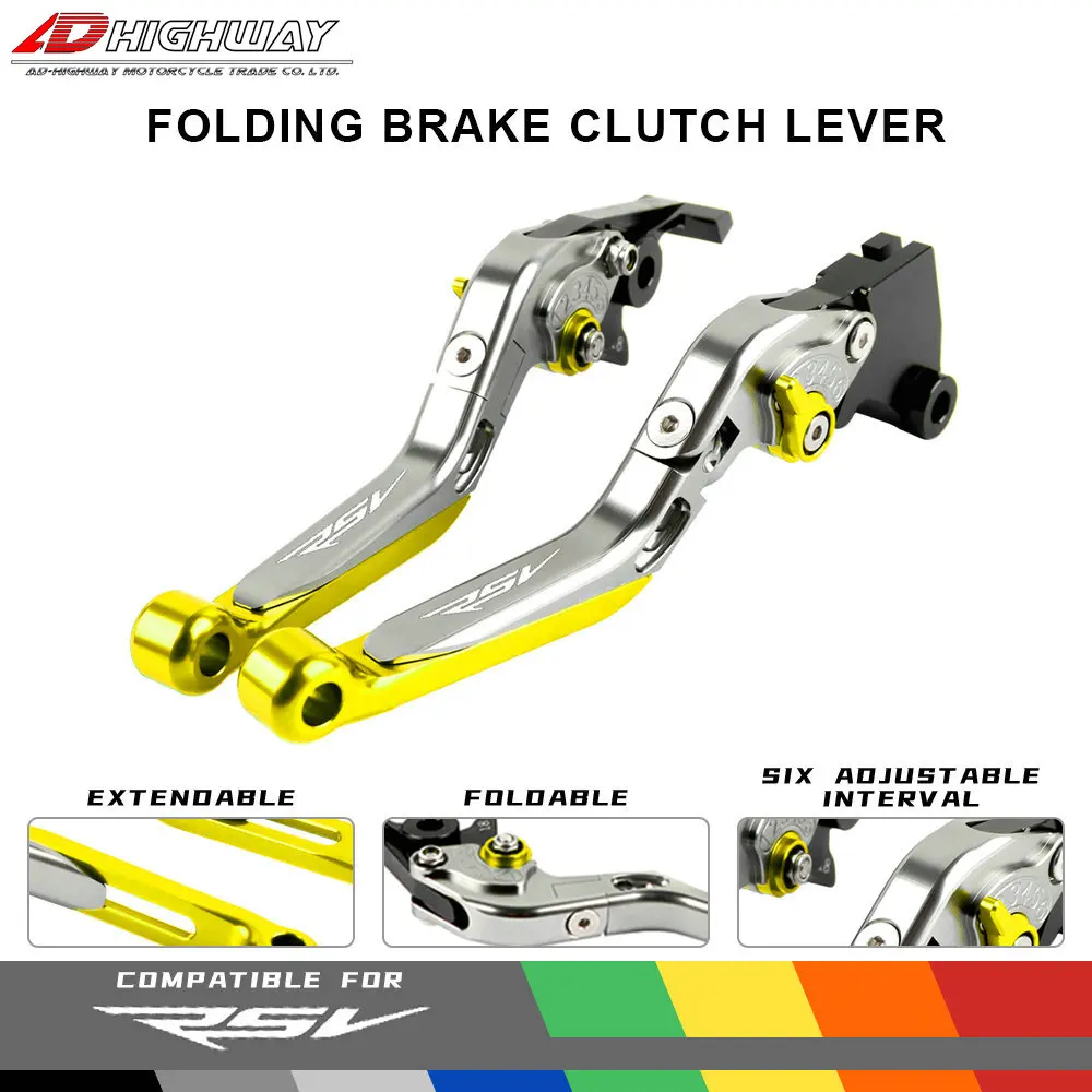 

CNC Aliuminum Brake Adjustable Extendable Folding Brake Clutch Levers For Aprilia RSV MILLE / R 2004 2005 2006 2007 2008