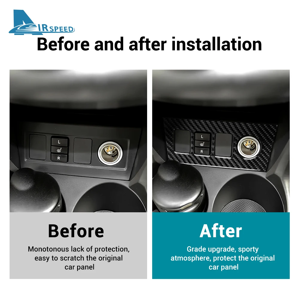 Настоящая мягкая наклейка из углеродного волокна для Toyota RAV4 2006 2007 2008 2009 2010 2011 2012 LHD