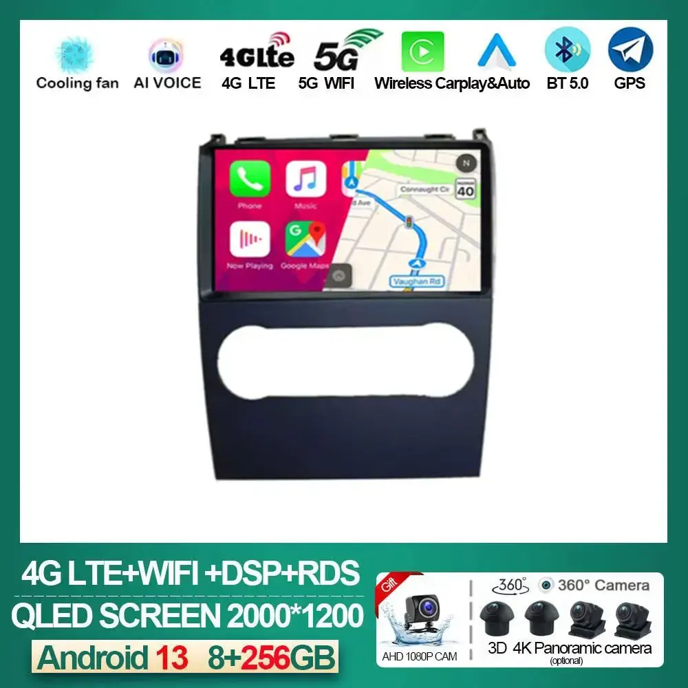 Android 13 GPS автомобильный радиоприемник мультимедийный Головной блок для Mercedes Benz B200