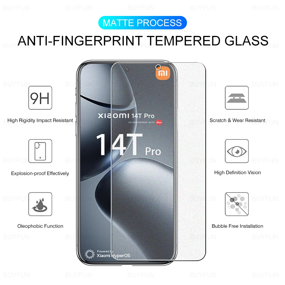 2 шт. матовое закаленное стекло для Xiaomi 14T Pro 2024 Mi 14 T 14Tpro 6 67 дюйма матовая пленка