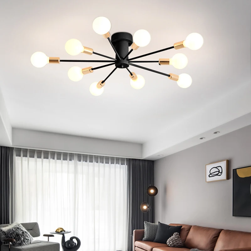 Винтажные потолочные светильники E27 винтажные светодиодные лампы на потолок 6/8/10