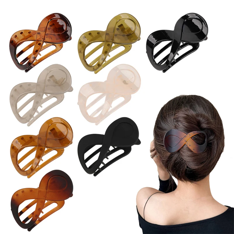 

Ponytail Shark Hair Clip For Women Bowknot Matte Hair Claw Acrylic Hairpin Leopard Print Hair Clips Fashion Hair Accessories