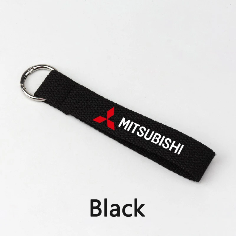 

Нейлоновый автомобильный логотип, брелок для ключей, подвеска для ключей для Mitsubishi Outlander Lancer 10 9 ASX RALLIART Eclipse L200 Pajero